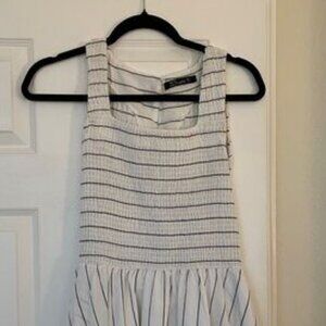 White Sundress with Black Stripes